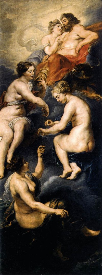 Las Parcas hilando el destino de María de Peter Paul Rubens